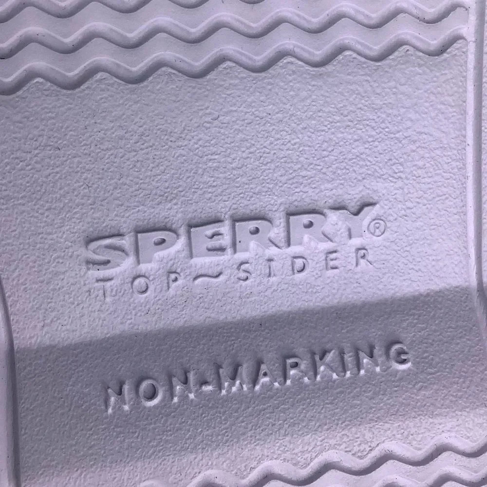 NWOT! Sperry Float Boat Black/White Rubber Women’s Slip On Shoes Sz 9M